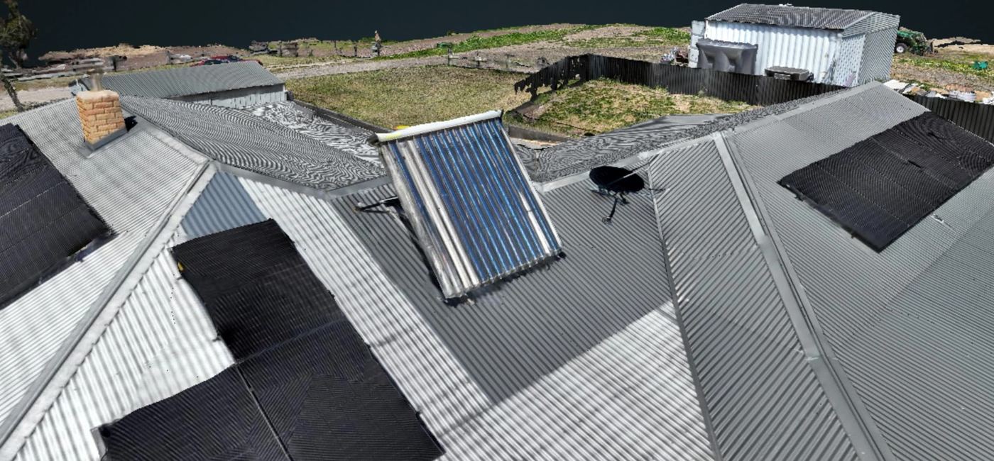 A real ZBR 3D capture of a building roof